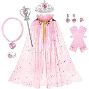 Princess Dress up Clothes for Girls, Mermaid Sequin Costumes Cape